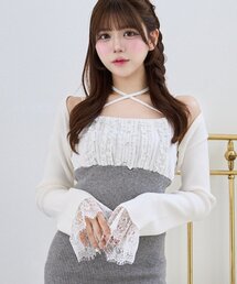 Belle Charme】Lace Logo Tank（ニット/セーター）｜Belle Charme