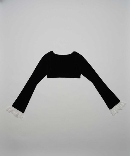 Belle Charme(ベルシャルム)の「【Belle Charme】Eyelash Lace Bolero(カーディガン/ボレロ・レディース・ベージュ/オフホワイト/ブラック・FREE)」の15枚目の写真