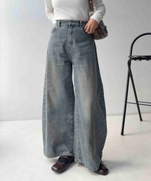 ☆アソートデザイン カーブデニムパンツ(レース、ケミカル、オーバーダイ、ビジュー）