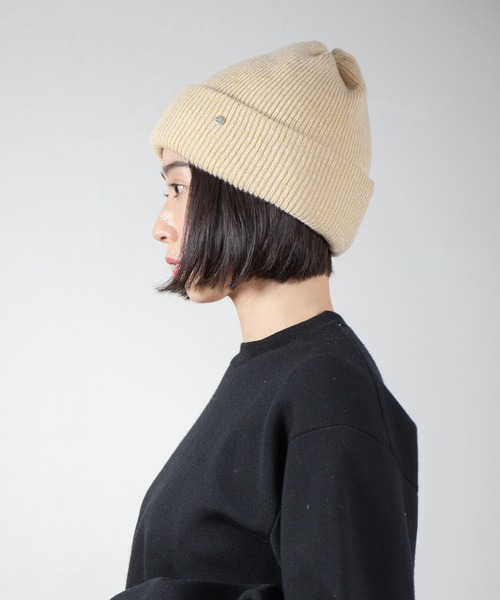 RACAL(ラカル)の「Colored Heather Knit Watch / カラー杢ニットワッチ(ニットキャップ/ビーニー・レディース・ネイビー/レッド/ブラック/ライトイエロー/サックスブルー・FREE)」の4枚目の写真