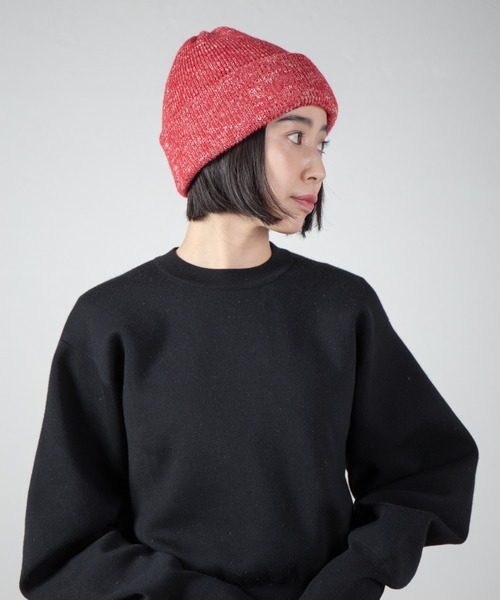 RACAL(ラカル)の「Colored Heather Knit Watch / カラー杢ニットワッチ(ニットキャップ/ビーニー・レディース・ネイビー/レッド/ブラック/ライトイエロー/サックスブルー・FREE)」の5枚目の写真