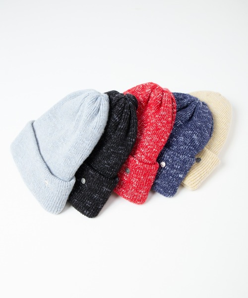 RACAL(ラカル)の「Colored Heather Knit Watch / カラー杢ニットワッチ(ニットキャップ/ビーニー・レディース・ネイビー/レッド/ブラック/ライトイエロー/サックスブルー・FREE)」の6枚目の写真