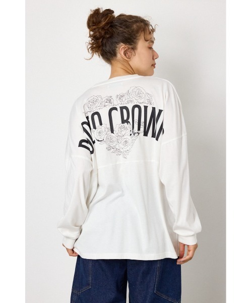 RODEO CROWNS WIDE BOWL(ロデオクラウンズワイドボウル)の「TCRロングスリーブTシャツ(Tシャツ/カットソー・レディース・ネイビー/オフホワイト/ピンク/ブラック・FREE)」の2枚目の写真