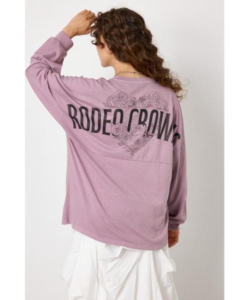 RODEO CROWNS WIDE BOWL(ロデオクラウンズワイドボウル)の「TCRロングスリーブTシャツ(Tシャツ/カットソー・レディース・ネイビー/オフホワイト/ピンク/ブラック・FREE)」の4枚目の写真