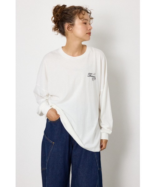 RODEO CROWNS WIDE BOWL(ロデオクラウンズワイドボウル)の「TCRロングスリーブTシャツ(Tシャツ/カットソー・レディース・ネイビー/オフホワイト/ピンク/ブラック・FREE)」の8枚目の写真