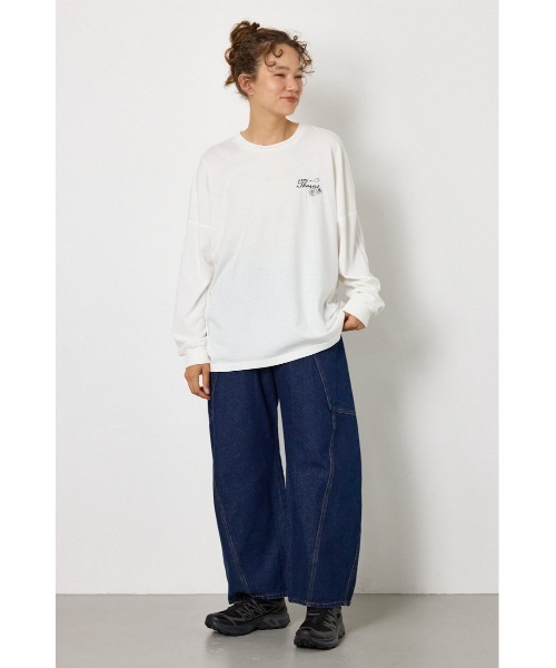 RODEO CROWNS WIDE BOWL(ロデオクラウンズワイドボウル)の「TCRロングスリーブTシャツ(Tシャツ/カットソー・レディース・ネイビー/オフホワイト/ピンク/ブラック・FREE)」の9枚目の写真