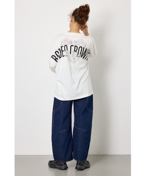 RODEO CROWNS WIDE BOWL(ロデオクラウンズワイドボウル)の「TCRロングスリーブTシャツ(Tシャツ/カットソー・レディース・ネイビー/オフホワイト/ピンク/ブラック・FREE)」の10枚目の写真