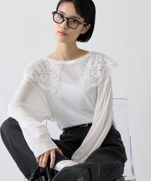 CIAOPANIC TYPY | ∴ビッグレースカラードッキングシアーTee(Tシャツ/カットソー)