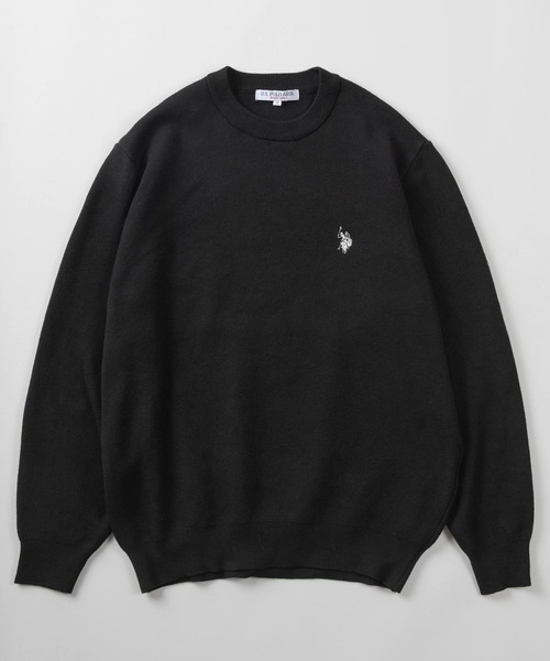 U.S. POLO ASSN.(ユーエスポロアッスン)の「【80】【U.S. POLO ASSN./ユーエスポロアッスン】ミラノリブ スウェットライク ニット/クルーネック/総針/チクチクしない/ユニセックス/レディース/メンズ(ニット/セーター・メンズ・ネイビー/アイボリー/グレー/モカ/ブラック・L/M)」の6枚目の写真