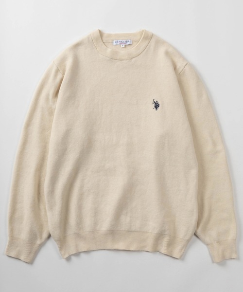 U.S. POLO ASSN.(ユーエスポロアッスン)の「【80】【U.S. POLO ASSN./ユーエスポロアッスン】ミラノリブ スウェットライク ニット/クルーネック/総針/チクチクしない/ユニセックス/レディース/メンズ(ニット/セーター・メンズ・ネイビー/アイボリー/グレー/モカ/ブラック・L/M)」の8枚目の写真