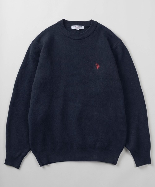 U.S. POLO ASSN.(ユーエスポロアッスン)の「【80】【U.S. POLO ASSN./ユーエスポロアッスン】ミラノリブ スウェットライク ニット/クルーネック/総針/チクチクしない/ユニセックス/レディース/メンズ(ニット/セーター・メンズ・ネイビー/アイボリー/グレー/モカ/ブラック・L/M)」の10枚目の写真