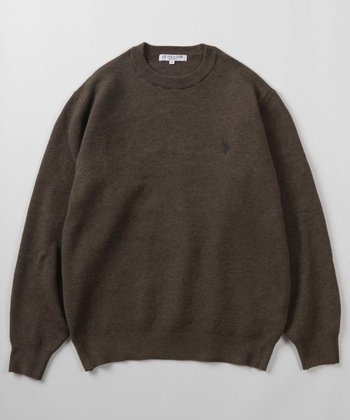 U.S. POLO ASSN.(ユーエスポロアッスン)の「【80】【U.S. POLO ASSN./ユーエスポロアッスン】ミラノリブ スウェットライク ニット/クルーネック/総針/チクチクしない/ユニセックス/レディース/メンズ(ニット/セーター・メンズ・ネイビー/アイボリー/グレー/モカ/ブラック・L/M)」の12枚目の写真