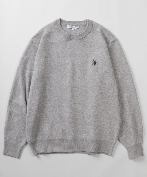 U.S. POLO ASSN.(ユーエスポロアッスン)の「【80】【U.S. POLO ASSN./ユーエスポロアッスン】ミラノリブ スウェットライク ニット/クルーネック/総針/チクチクしない/ユニセックス/レディース/メンズ(ニット/セーター・メンズ・ネイビー/アイボリー/グレー/モカ/ブラック・L/M)」の14枚目の写真