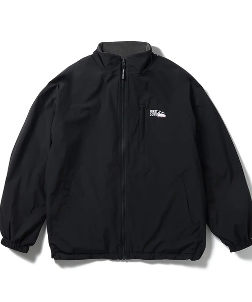 FIRST DOWN(ファーストダウン)の「FIRST DOWN/ファーストダウン FIRSTLITE REVERSIBLE JACKET/ファーストライトリバーシブル裏フリースジャケット/ブルゾン/レディース メンズ(ブルゾン・メンズ・ブラック/チャコール/オリーブ・M/L/XL)」の2枚目の写真