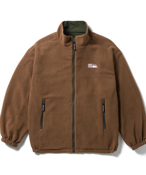 FIRST DOWN(ファーストダウン)の「FIRST DOWN/ファーストダウン FIRSTLITE REVERSIBLE JACKET/ファーストライトリバーシブル裏フリースジャケット/ブルゾン/レディース メンズ(ブルゾン・メンズ・ブラック/チャコール/オリーブ・M/L/XL)」の6枚目の写真