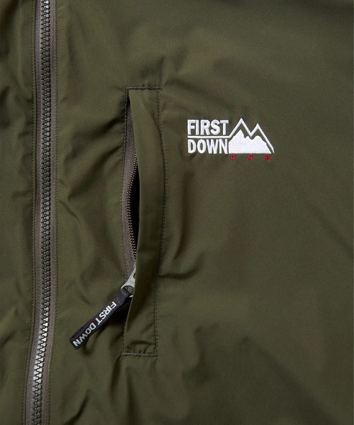 FIRST DOWN(ファーストダウン)の「FIRST DOWN/ファーストダウン FIRSTLITE REVERSIBLE JACKET/ファーストライトリバーシブル裏フリースジャケット/ブルゾン/レディース メンズ(ブルゾン・メンズ・ブラック/チャコール/オリーブ・M/L/XL)」の9枚目の写真