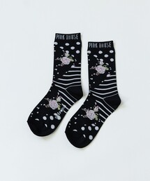 FRAPBOIS（フラボア）の「《PINK HOUSEコラボ》フラワーミックスソックス（ソックス/靴下）」