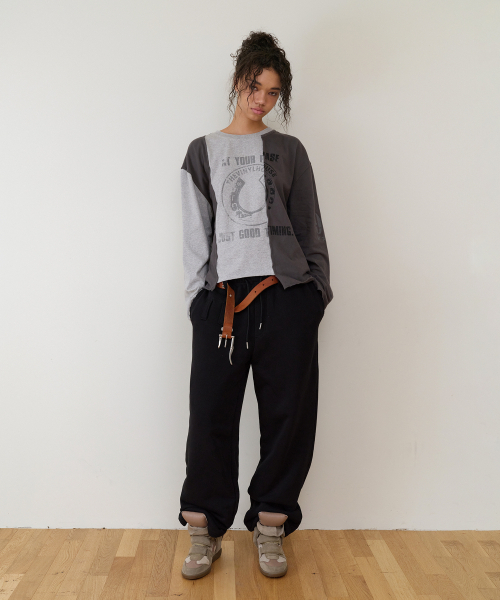 THEVINYLHOUSE(ザバイニルハウス)の「BLOCK UNBALANCE LS TEE(W) GREY(Tシャツ/カットソー・レディース・その他・FREE)」の7枚目の写真