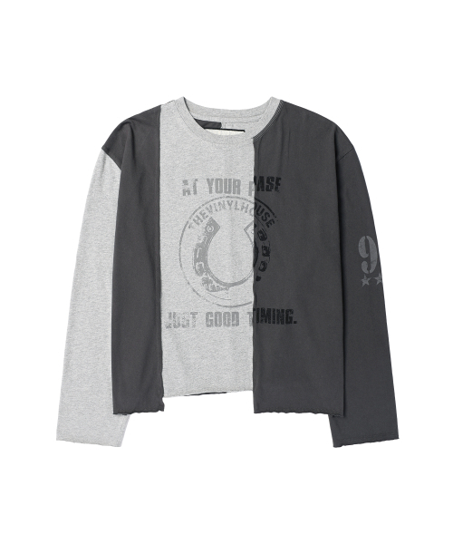 THEVINYLHOUSE(ザバイニルハウス)の「BLOCK UNBALANCE LS TEE(W) GREY(Tシャツ/カットソー・レディース・その他・FREE)」の8枚目の写真