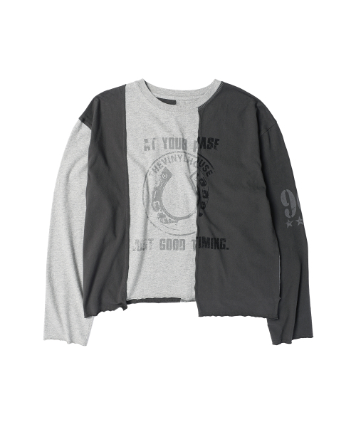 THEVINYLHOUSE(ザバイニルハウス)の「BLOCK UNBALANCE LS TEE(W) GREY(Tシャツ/カットソー・レディース・その他・FREE)」の9枚目の写真