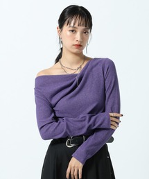 リブニットソードレーププルオーバー