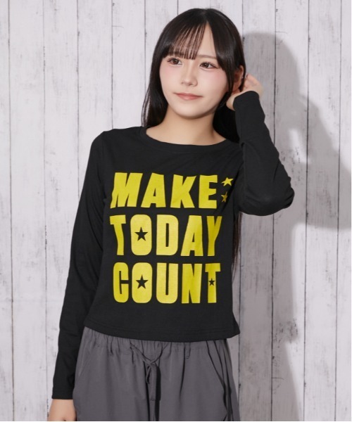 GORGE(ゴージ)の「ビッグロゴ テレコトップス|全4色(Tシャツ/カットソー・レディース・ブラック/ネイビー/オフホワイト/カモフラージュ・F)」の12枚目の写真