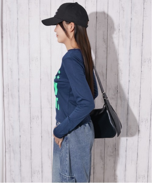 GORGE(ゴージ)の「ビッグロゴ テレコトップス|全4色(Tシャツ/カットソー・レディース・ブラック/ネイビー/オフホワイト/カモフラージュ・F)」の18枚目の写真