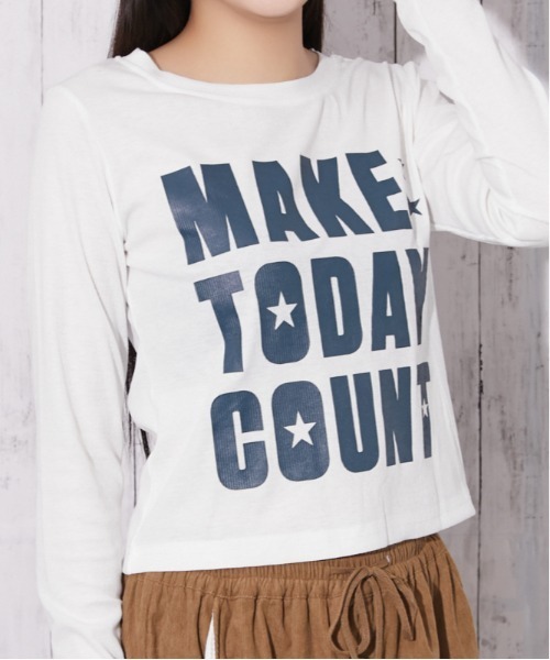 GORGE(ゴージ)の「ビッグロゴ テレコトップス|全4色(Tシャツ/カットソー・レディース・ブラック/ネイビー/オフホワイト/カモフラージュ・F)」の20枚目の写真