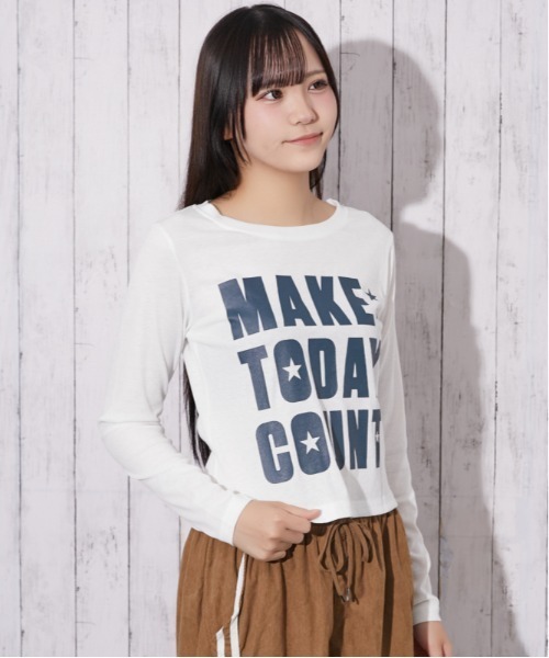 GORGE(ゴージ)の「ビッグロゴ テレコトップス|全4色(Tシャツ/カットソー・レディース・ブラック/ネイビー/オフホワイト/カモフラージュ・F)」の21枚目の写真
