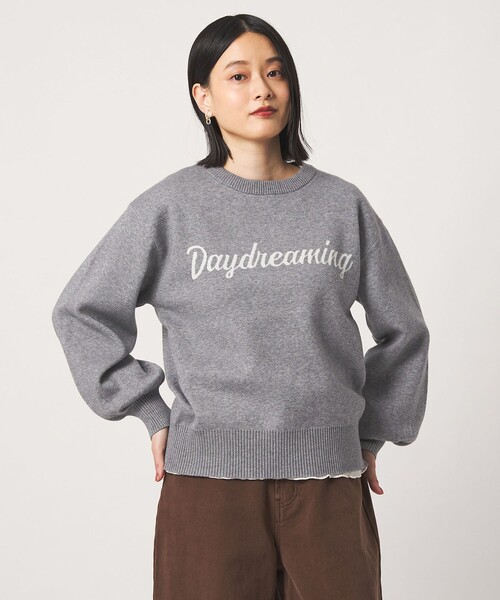 A DAY IN THE LIFE UNITED ARROWS(アデイインザライフユナイテッドアローズ)の「ダブルジャガード ロゴニット ‐ウォッシャブル‐ <A DAY IN THE LIFE>(ニット/セーター・レディース・ネイビー/グレー系/イエロー/モカ・FREE)」の2枚目の写真