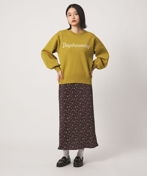 A DAY IN THE LIFE UNITED ARROWS(アデイインザライフユナイテッドアローズ)の「ダブルジャガード ロゴニット ‐ウォッシャブル‐ <A DAY IN THE LIFE>(ニット/セーター・レディース・ネイビー/グレー系/イエロー/モカ・FREE)」の6枚目の写真