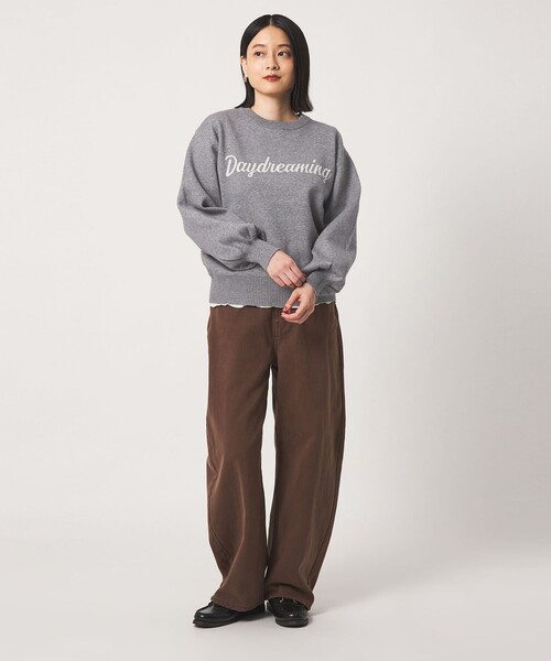 A DAY IN THE LIFE UNITED ARROWS(アデイインザライフユナイテッドアローズ)の「ダブルジャガード ロゴニット ‐ウォッシャブル‐ <A DAY IN THE LIFE>(ニット/セーター・レディース・ネイビー/グレー系/イエロー/モカ・FREE)」の8枚目の写真