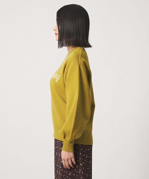 A DAY IN THE LIFE UNITED ARROWS(アデイインザライフユナイテッドアローズ)の「ダブルジャガード ロゴニット ‐ウォッシャブル‐ <A DAY IN THE LIFE>(ニット/セーター・レディース・ネイビー/グレー系/イエロー/モカ・FREE)」の10枚目の写真