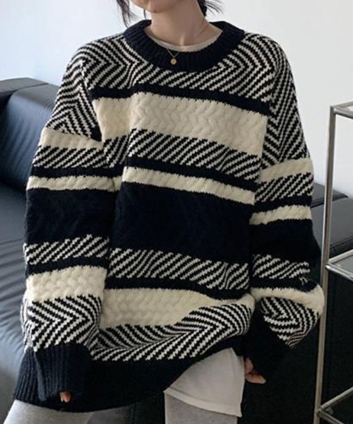 Flugge(フラッジー)の「マルチパターンニット(ニット/セーター・レディース・ブラック・FREE)」の11枚目の写真