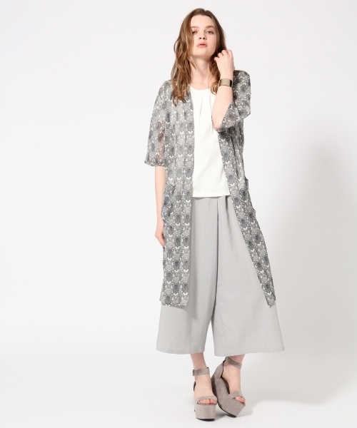 HARE（ハレ）の「シフォンガウンシャツ七分袖(HARE)（シャツ/ブラウス・レディース・グレー/ライトグレー/オフホワイト/ホワイト・FREE）」の4枚目の写真