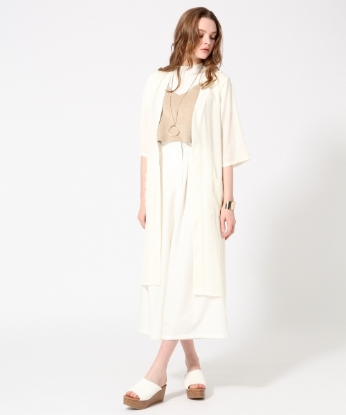 HARE（ハレ）の「シフォンガウンシャツ七分袖(HARE)（シャツ/ブラウス・レディース・グレー/ライトグレー/オフホワイト/ホワイト・FREE）」の7枚目の写真