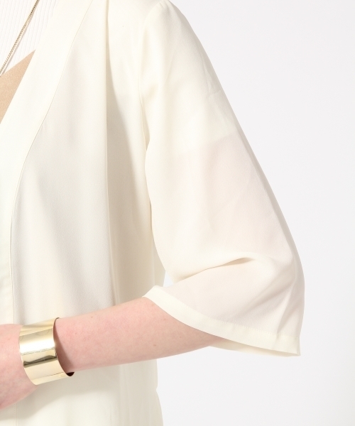 HARE（ハレ）の「シフォンガウンシャツ七分袖(HARE)（シャツ/ブラウス・レディース・グレー/ライトグレー/オフホワイト/ホワイト・FREE）」の13枚目の写真