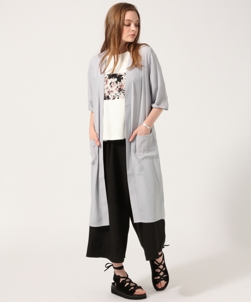 HARE（ハレ）の「シフォンガウンシャツ七分袖(HARE)（シャツ/ブラウス・レディース・グレー/ライトグレー/オフホワイト/ホワイト・FREE）」の5枚目の写真