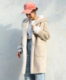 Another Edition | フェイクムートンフードコート/AEBC FAKE MOUTON HOOD(ムートンコート)