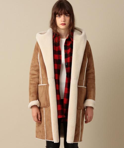 Another Edition（アナザーエディション）の「フェイクムートンフードコート/AEBC FAKE MOUTON HOOD◆（ムートンコート・レディース・ブラック/ブラウン/ベージュ・SMALL/MEDIUM）」の19枚目の写真