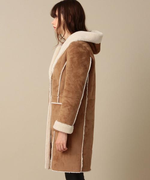 Another Edition（アナザーエディション）の「フェイクムートンフードコート/AEBC FAKE MOUTON HOOD◆（ムートンコート・レディース・ブラック/ブラウン/ベージュ・SMALL/MEDIUM）」の21枚目の写真