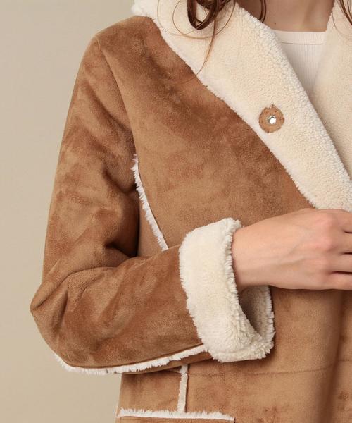 Another Edition（アナザーエディション）の「フェイクムートンフードコート/AEBC FAKE MOUTON HOOD◆（ムートンコート・レディース・ブラック/ブラウン/ベージュ・SMALL/MEDIUM）」の14枚目の写真