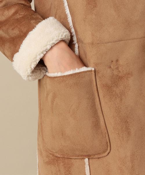 Another Edition（アナザーエディション）の「フェイクムートンフードコート/AEBC FAKE MOUTON HOOD◆（ムートンコート・レディース・ブラック/ブラウン/ベージュ・SMALL/MEDIUM）」の15枚目の写真