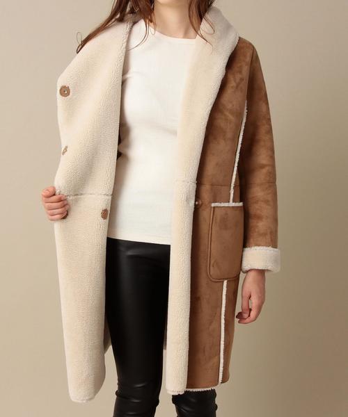 Another Edition（アナザーエディション）の「フェイクムートンフードコート/AEBC FAKE MOUTON HOOD◆（ムートンコート・レディース・ブラック/ブラウン/ベージュ・SMALL/MEDIUM）」の16枚目の写真