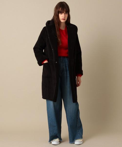 Another Edition（アナザーエディション）の「フェイクムートンフードコート/AEBC FAKE MOUTON HOOD◆（ムートンコート・レディース・ブラック/ブラウン/ベージュ・SMALL/MEDIUM）」の17枚目の写真