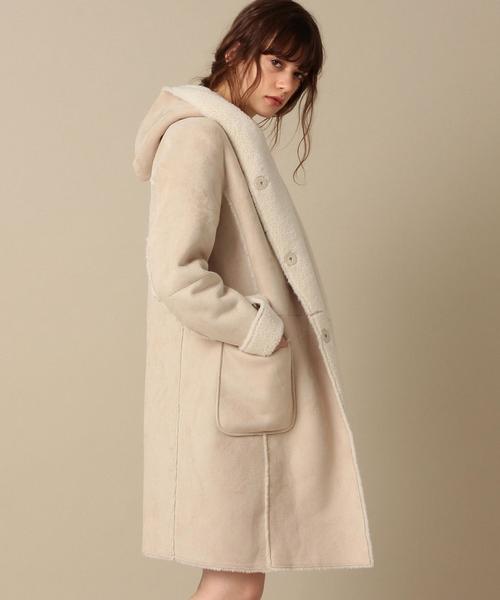 Another Edition（アナザーエディション）の「フェイクムートンフードコート/AEBC FAKE MOUTON HOOD◆（ムートンコート・レディース・ブラック/ブラウン/ベージュ・SMALL/MEDIUM）」の7枚目の写真