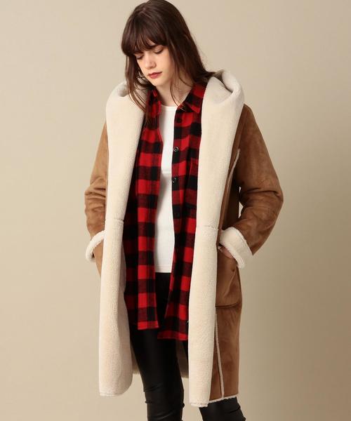 Another Edition（アナザーエディション）の「フェイクムートンフードコート/AEBC FAKE MOUTON HOOD◆（ムートンコート・レディース・ブラック/ブラウン/ベージュ・SMALL/MEDIUM）」の9枚目の写真