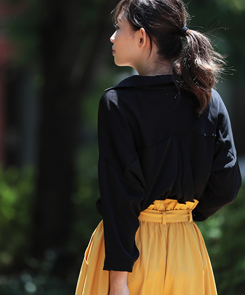 Denime（ドゥニーム）の「スキッパーとろみブラウス（シャツ/ブラウス・レディース・グレー/ホワイト/ブラック・FREE）」の17枚目の写真