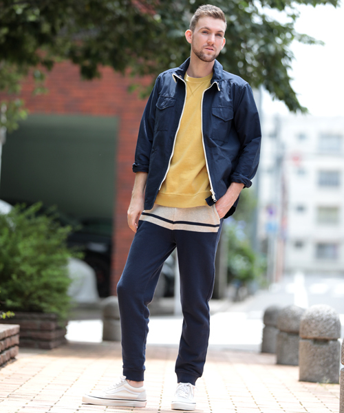 Denime(ドゥニーム)の「64ミリタリーZIPシャツ(ナイロンジャケット・メンズ・ベージュ/ネイビー/カーキ・MEDIUM/LARGE)」の13枚目の写真