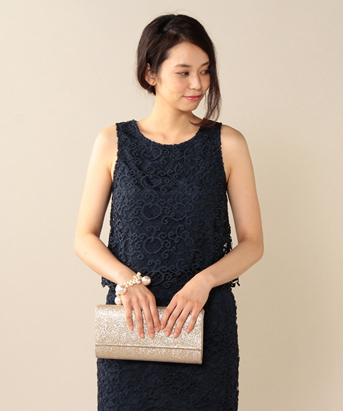 ROSE BUD（ローズバッド）の「(LL ACCESSORIES)RAME CLUTCH BAG[結婚式＆パーティー]（クラッチバッグ・レディース・ブラック/ゴールド/ダークブラウン/ホワイト/シルバー/ゴールド系その他・ONE SIZE）」の8枚目の写真